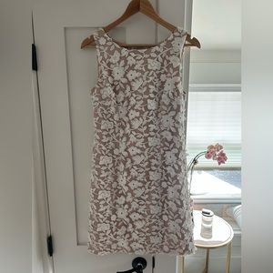 Size 8 white and nude lace dress Aidan Mattox